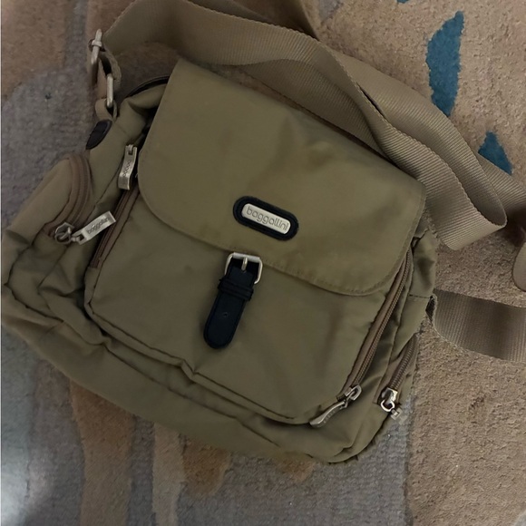 Baggallini Khaki Messenger Bag - Picture 1 of 8